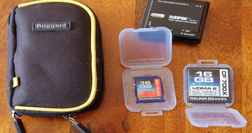 My 664 media department... cards, case, and reader