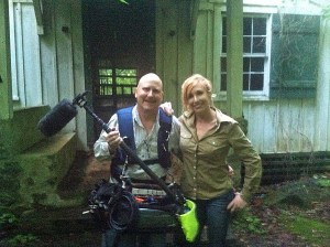 Brian Gilbert with Kari Byron, before all the rain started.