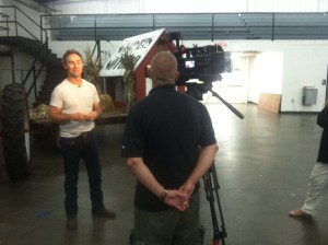 Mike Wolfe deliverse a standup at the N State Fair, September 2014